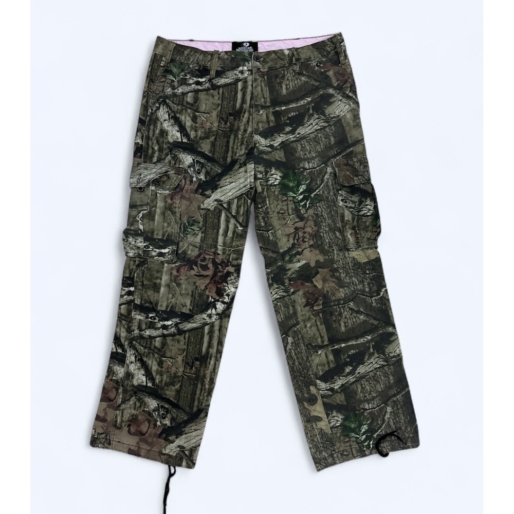 Mossy Oak Break Up Infinity Cargo Pants Size Womens LARGE‎ Camo Straight Leg